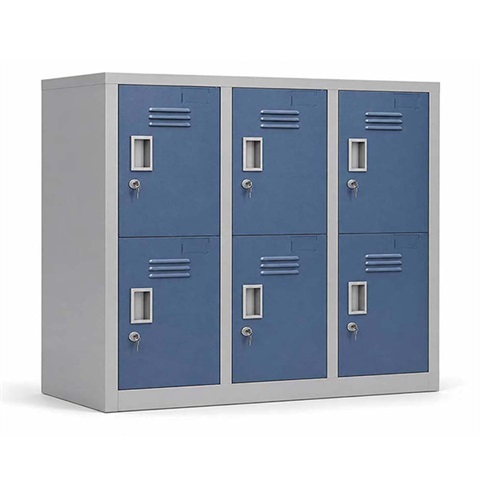 کمد فلزی شش درب کوتاه دو رنگ k423
